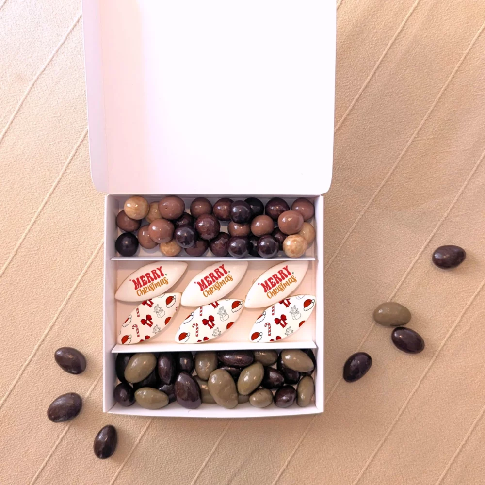 Coffret gourmand personnalisé de calissons logoté