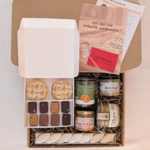 ox enquête gourmande maison avec biscuits personnalisés, coffret cadeau gourmand