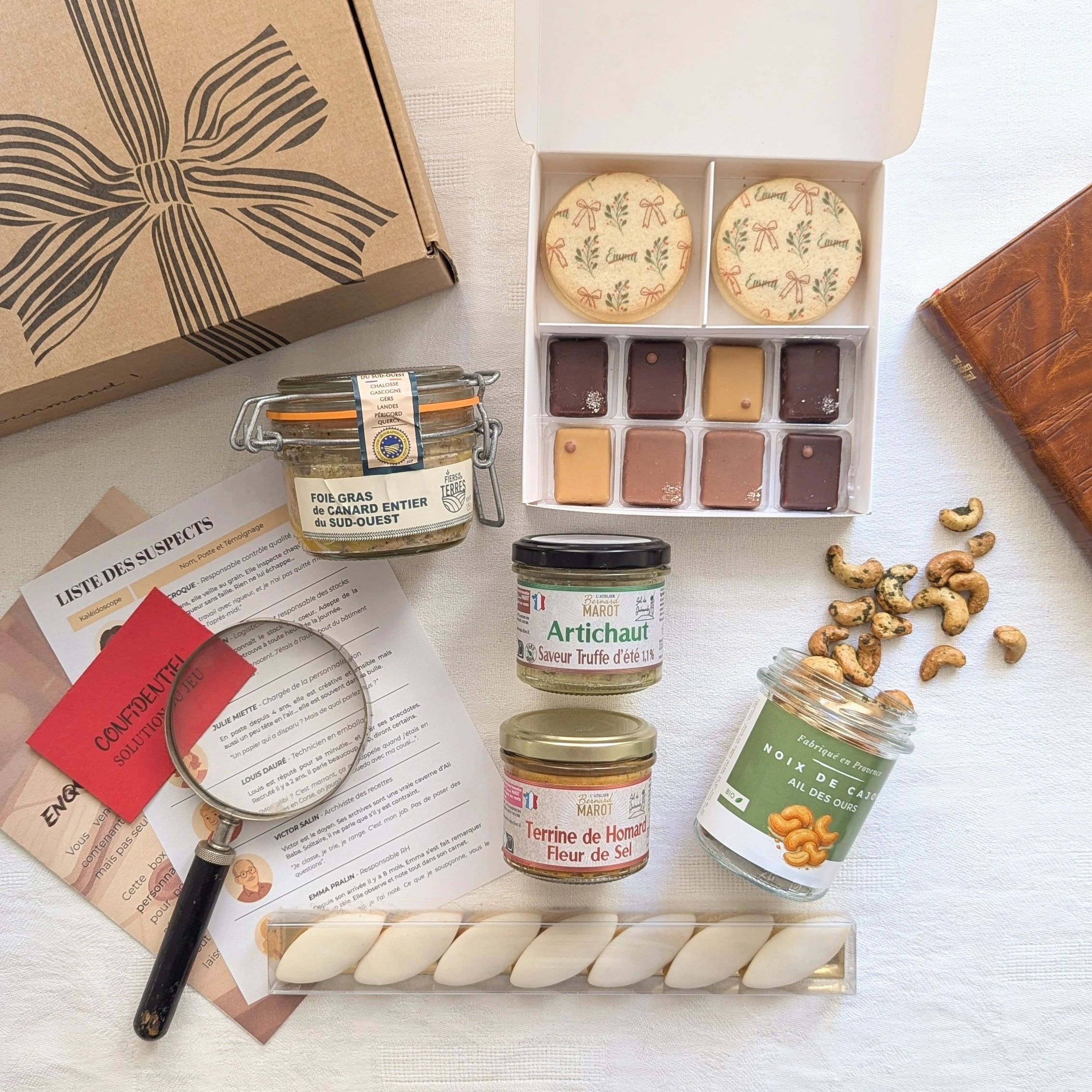 box gourmande de noël avec message vidéo personnalisé, escape game maison box gourmande de noël avec message vidéo personnalisé, escape game maison