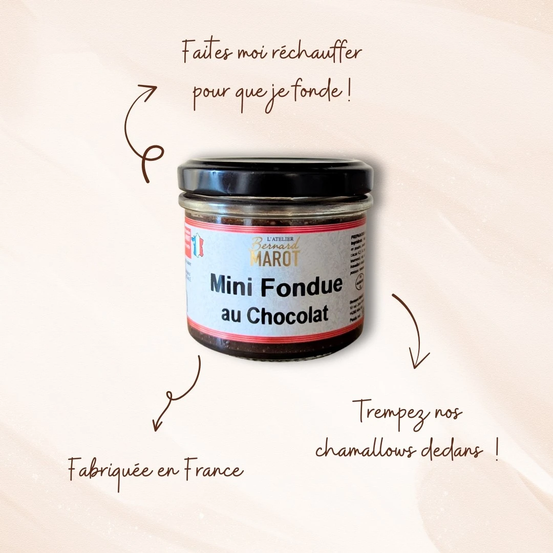 Fondue de chocolat pour panier garni