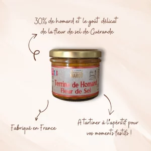 terrine de homard à la fleur de sel dans panier garni luxe